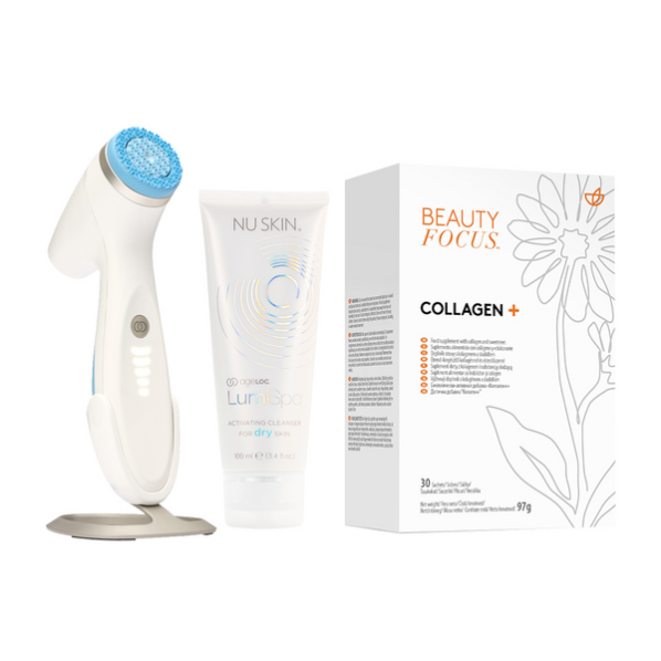 Better together Collagen+ en LumiSpa iO-systeem – Droge huid